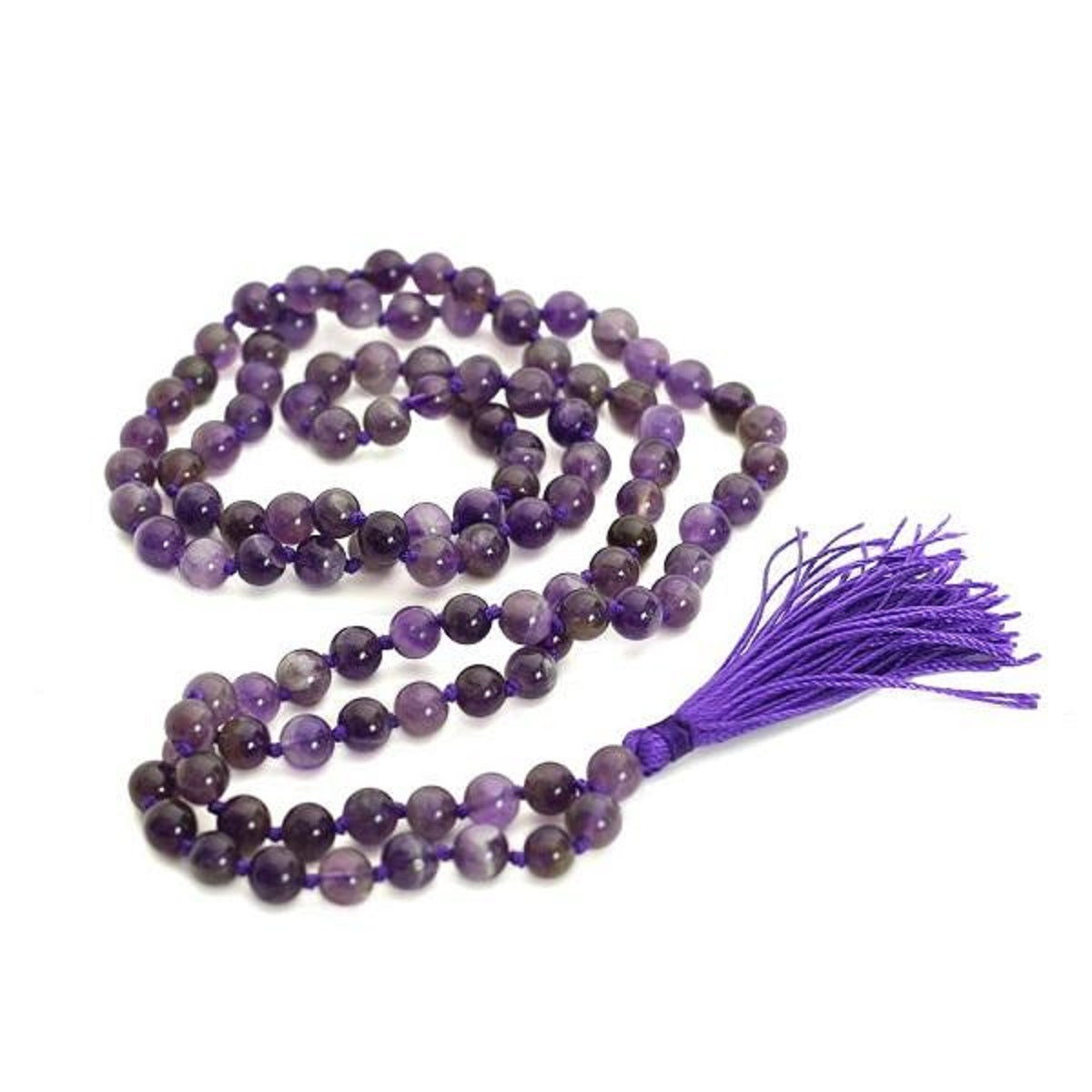 Natural Amethyst Mala Prayer Beads